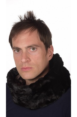 Black Mink Fur Neck Warmer